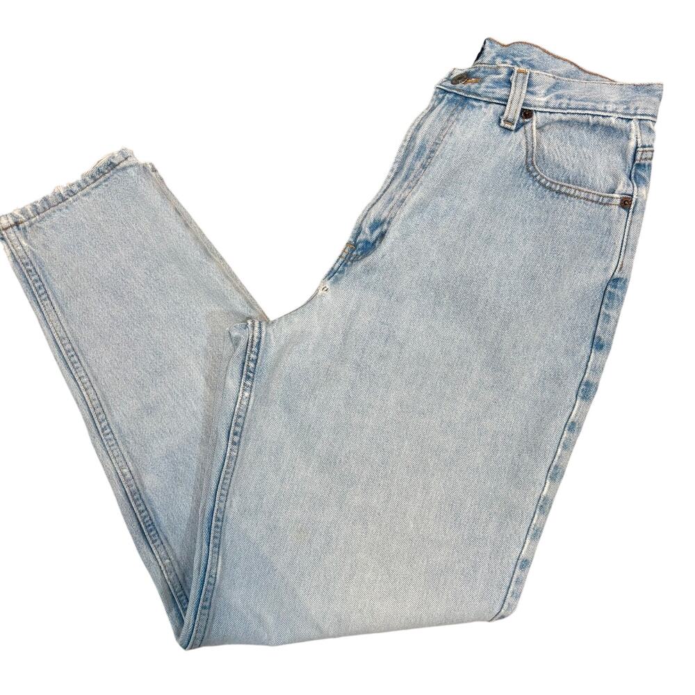 Classic 90s Gap High Waisted Light Wash Straight Leg Denim Jeans Women's Size 12